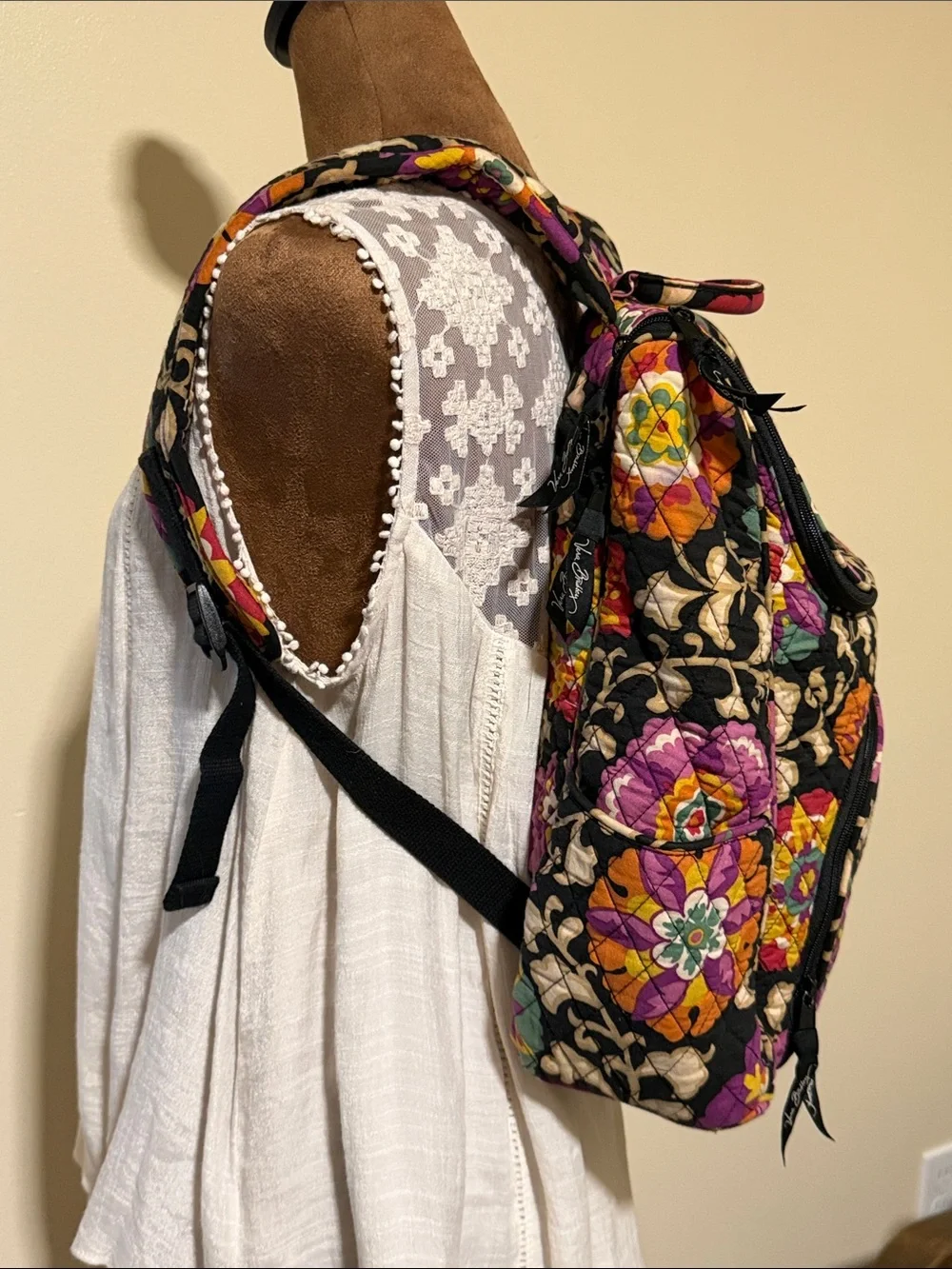 Vera Bradley | Quilted Cotton Campus Backpack in Retired “Suzani”Print Floral